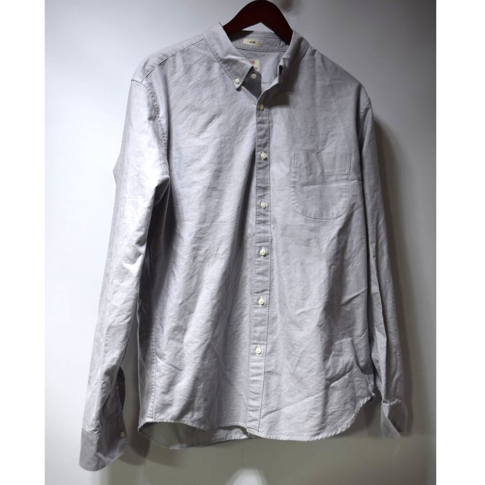 J.Crew Slim Fit Oxford Button Down Shirt Gray Size XL